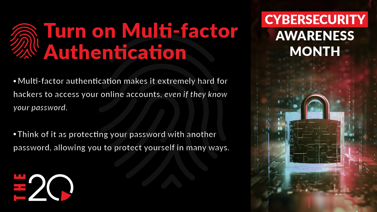Turn on Multi Factor Authentication Infographic